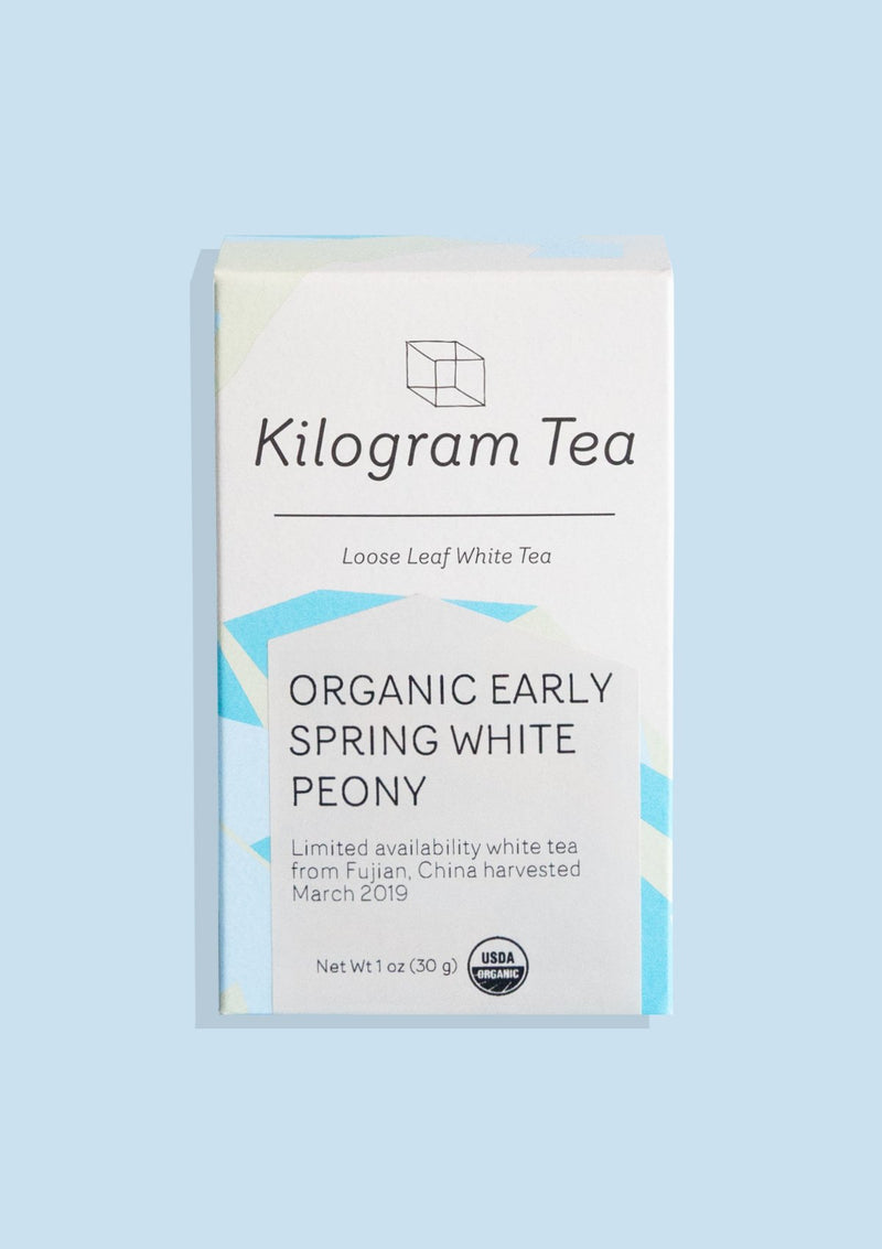 photo of box of organic early spring white peony kilogram tea