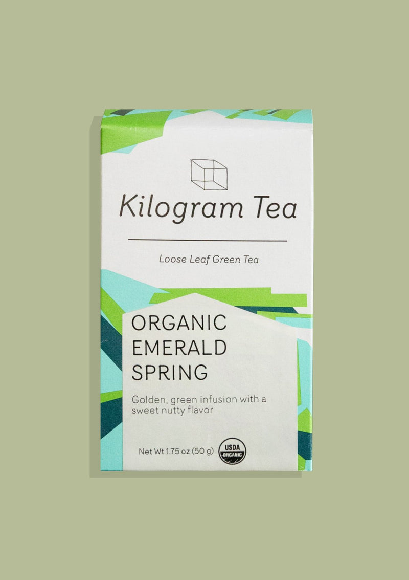 photo of box of organic emerald spring kilogram tea