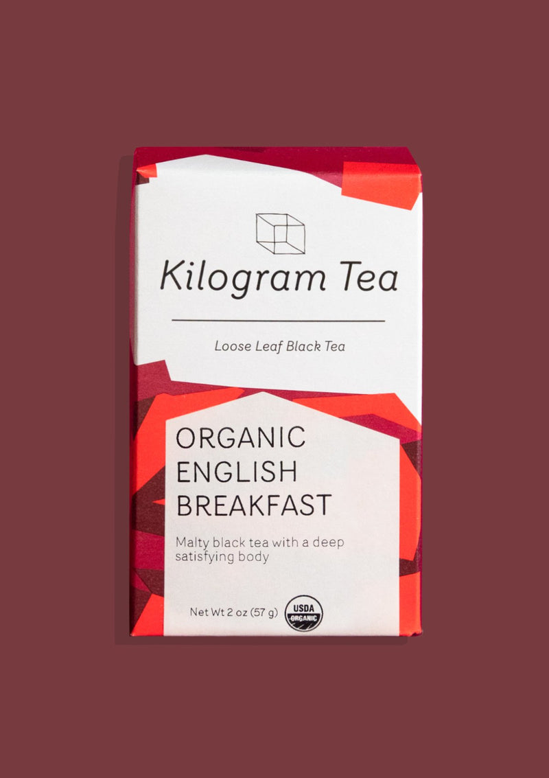 photo of box of organic english breakfast kilogram tea