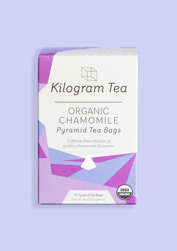 photo of box of organic chamomile kilogram pyramid tea