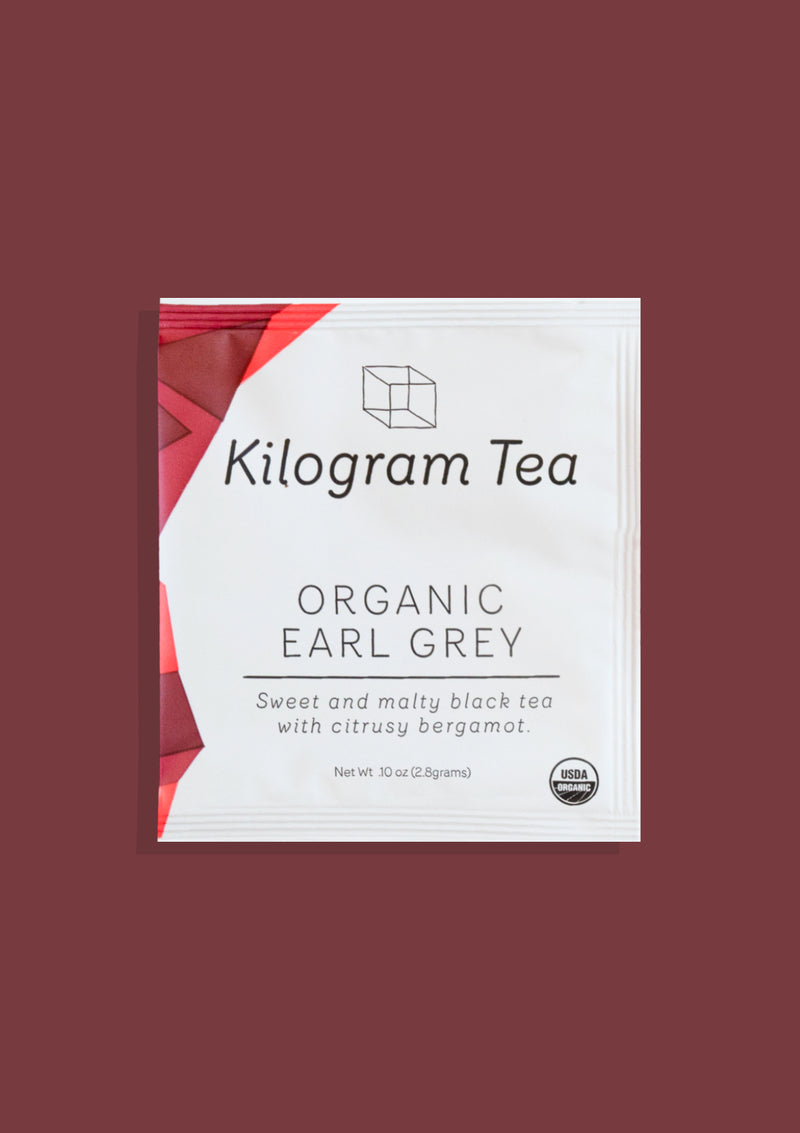 photo of organic earl grey pyramid kilogram tea packet
